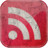 Feed red grunge Icon